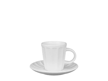 Espressotasse Caffe Duo 110 ml mit Untertasse, weiß