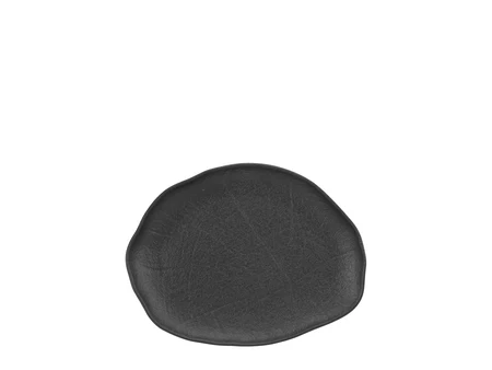 Ovale Platte Ramo Sottile, 24 cm, schwarzes Porzellan