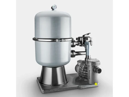 Poolsana Filteranlage PREMIUM 400 mit geteiltem Behälter und Pumpe Speck ProPump 9, bis 45 m³