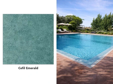 Cefil Onyx Emerald – armierte Folie 1,5 mm mit Mikrozement-Optik