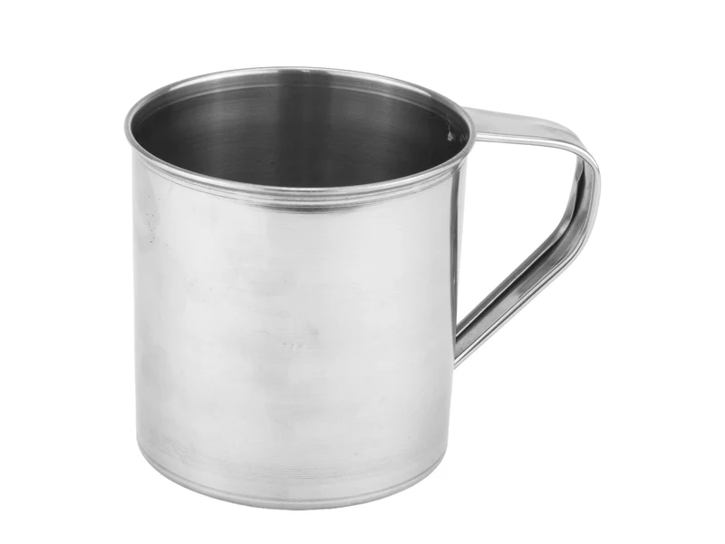 Metalltasse mit Henkel 500 ml, Durchmesser 9 cm, Höhe 9,2 cm