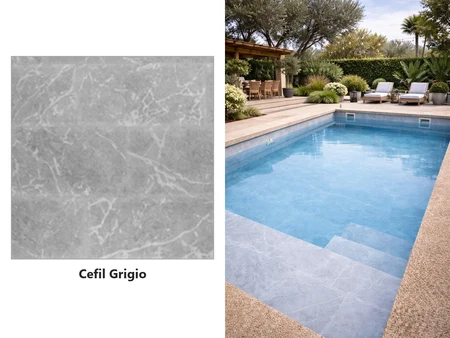 Cefil Victoria Grigio – armierte Schwimmbadfolie 1,5 mm