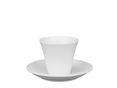 Tasse für Heißgetränke 140 ml mit Untertasse Caffe Duo, weiß