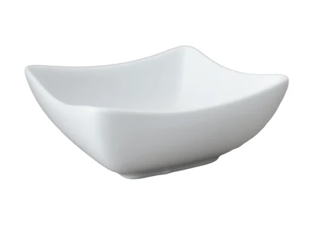 Квадратная фарфоровая соусница, белая, 8 × 8 см