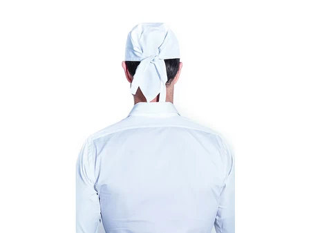 White "Pirate" Kitchen Cap, Adjustable