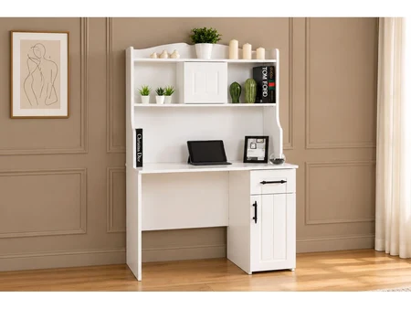 Aqualina Teen Room Desk with Upper Shelf Unit