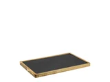 Platou de servire din lemn cu placă de piatră 30×20 cm