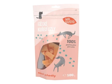 Mr. Gusto пилешки възелчета за кучета, меки, с 88% месо, 100 или 300 г