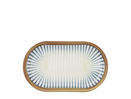 Ovaler teller Raggio Fine aus Porzellan, 30x16 cm