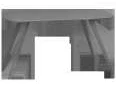 Градинска правоаголна маса Tavola Chiara 140x80 см, сива