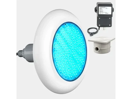 Подводен RGB прожектор PoolSana VARIO 25W с бяла бленда, комплект