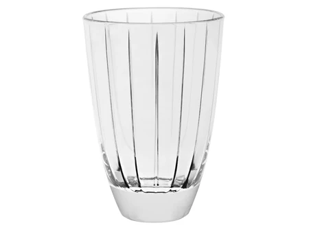 Hohes Glas Colonna Chiara 490 ml mit vertikalen Reliefrillen