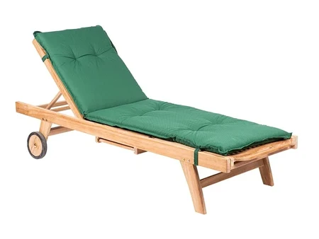 Gesteppte grüne Auflage Verde für Gartenliege, 190 × 60 cm