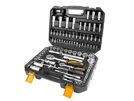 Set de chei tubulare 94 de piese cu clichete 1/4" și 1/2" în valiză