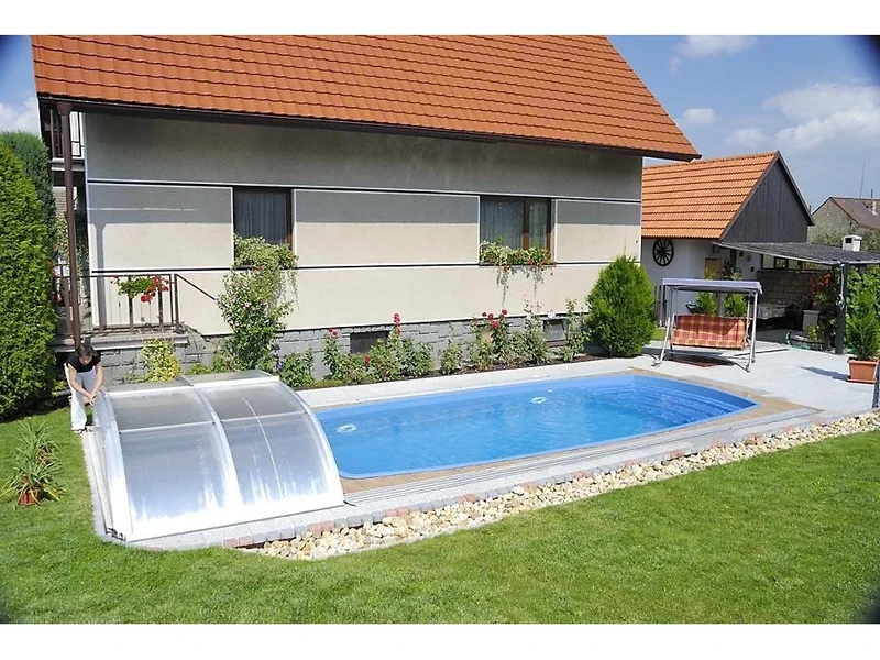 Acoperire gata fabricată pentru piscină Trend Azuro 4 cu boltă rotundă, Mountfield