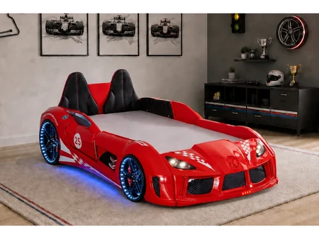Кревет тркачки автомобил Turbo Racer 100×190 со LED и звук