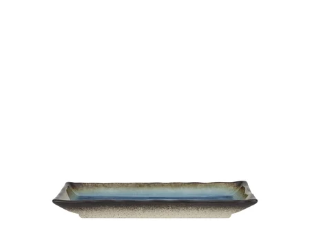 Правоъгълна чиния за поднасяне Blu Lucido, порцелан, 29x12,5 см