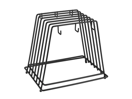 Метална стойка за кухненски дъски Rame Vivo, черна, 30,5 x 23,5 x 26 см