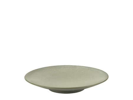 Tiefer Teller Muschio Verde, erdgrünes Porzellan, Ø23 cm