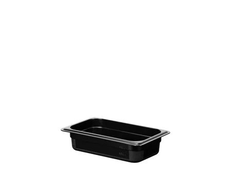 Container gastronorm negru din polipropilenă GN 1/4, adâncime 65 mm, 1,7 l