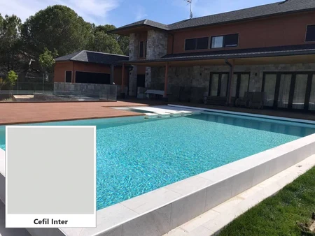 Armierte Poolfolie Cefil Inter 1,5 mm – hellgrau, glatt oder Passion
