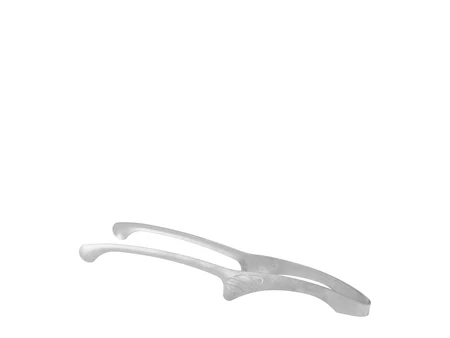 Korean BBQ Tongs 25 cm, Vintage Silver