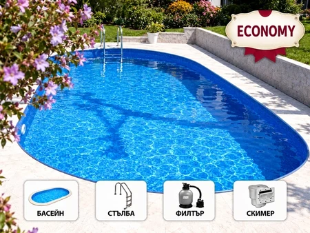 Mountfield Ibiza 2 DL Economy – овальный бассейн для встраивания 7,00×3,50 м