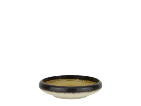Plate Ambra Lucida in warm amber, Ø15 cm