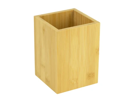 Θήκη μαχαιροπίρουνων από μπαμπού, 11 x 11 x 15 εκ.