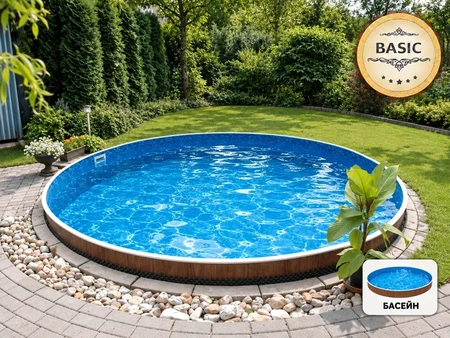 Piscină rotundă Azuro 400DL Ø 3,60 m, adâncime 1,20 m – set BASIC