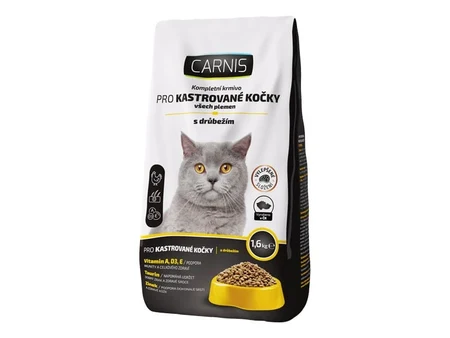 Carnis сухой корм с птицей и таурином для стерилизованных кошек, 1,6 кг