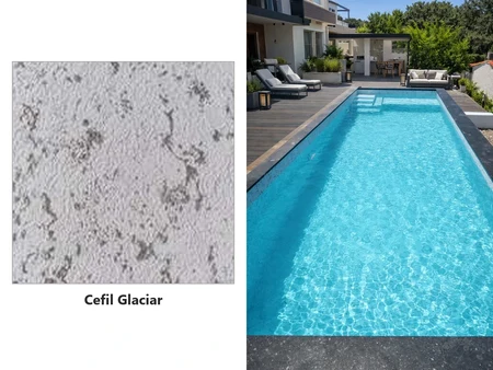 Cefil Nature Glaciar – armierte Folie 1,5 mm, hellgrau mit Maserung