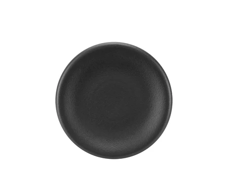 Farfurie rotundă Cima Nera – porțelan negru, Ø 18 cm