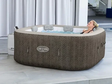 Квадратно надуваемо спа Lay-Z-Spa Cabo за 4–6 души, ратан