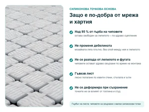 Гърбът на мозаечен лист Alcobaça със силиконови точки за сцепление
