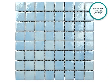 Мозаик Bahama 40 × 40 мм – стаклокерамика, светлосин микс