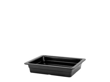 Длабока меламинска гастро тава GN 1/2, црна, 2,9 л