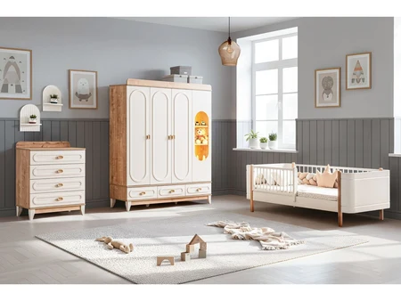 Velluto Children's Room Set – Wardrobe and Montessori Bed
