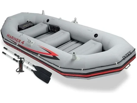 Intex MARINER 4 – чамец со цврсто дно, весла и пумпа