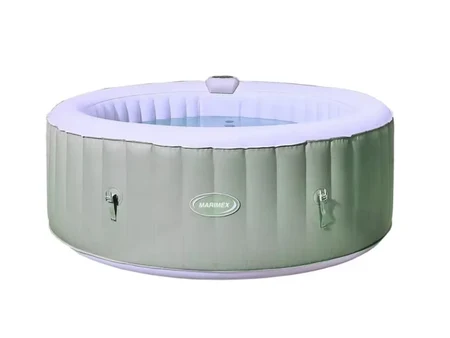 Aquamar 4881 – jacuzzi gonflabil rotund, verde, pentru 4 persoane, cu hidromasaj