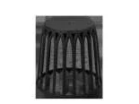 Niedriger runder Beistelltisch Piccolo Sole schwarz, Ø45 cm, Höhe 44 cm