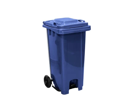 Mülleimer mit Pedal 120 L, Blau