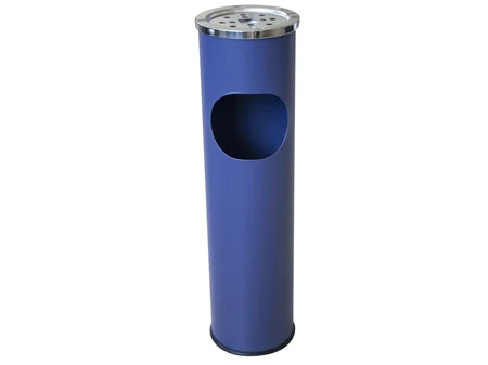 Abfalleimer mit Ascher RelaXiram, blau, Ø15 cm, Höhe 54 cm