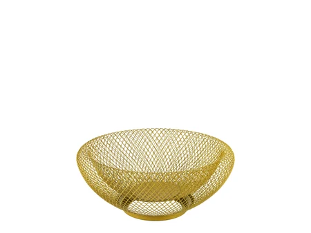 Obstschale rund in Gold, 25 cm