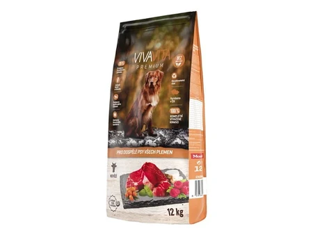 VivaVita Adult – гранули со говедско и свинско за возрасни кучиња, 12 кг