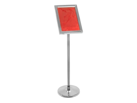 Stand informativ metalic, culoare argintiu, 40x30x120 cm