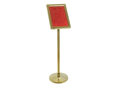 Stand informativ metalic, culoare auriu, 40x30x120 cm