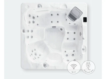 Njord Baden Family – квадратно джакузи за 4 души с 38 дюзи и UV-C