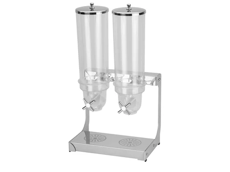Dozator de cereale cu 2 compartimente, inox, 3,5 l