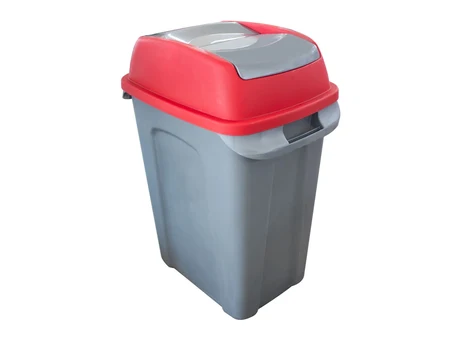 Πλαστικός κάδος απορριμμάτων 50 L, κόκκινος